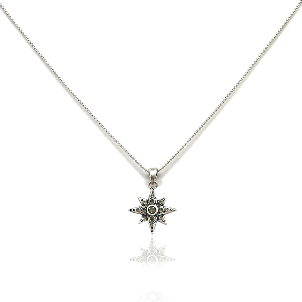 Vintage Silver Stardust Pendant Necklace