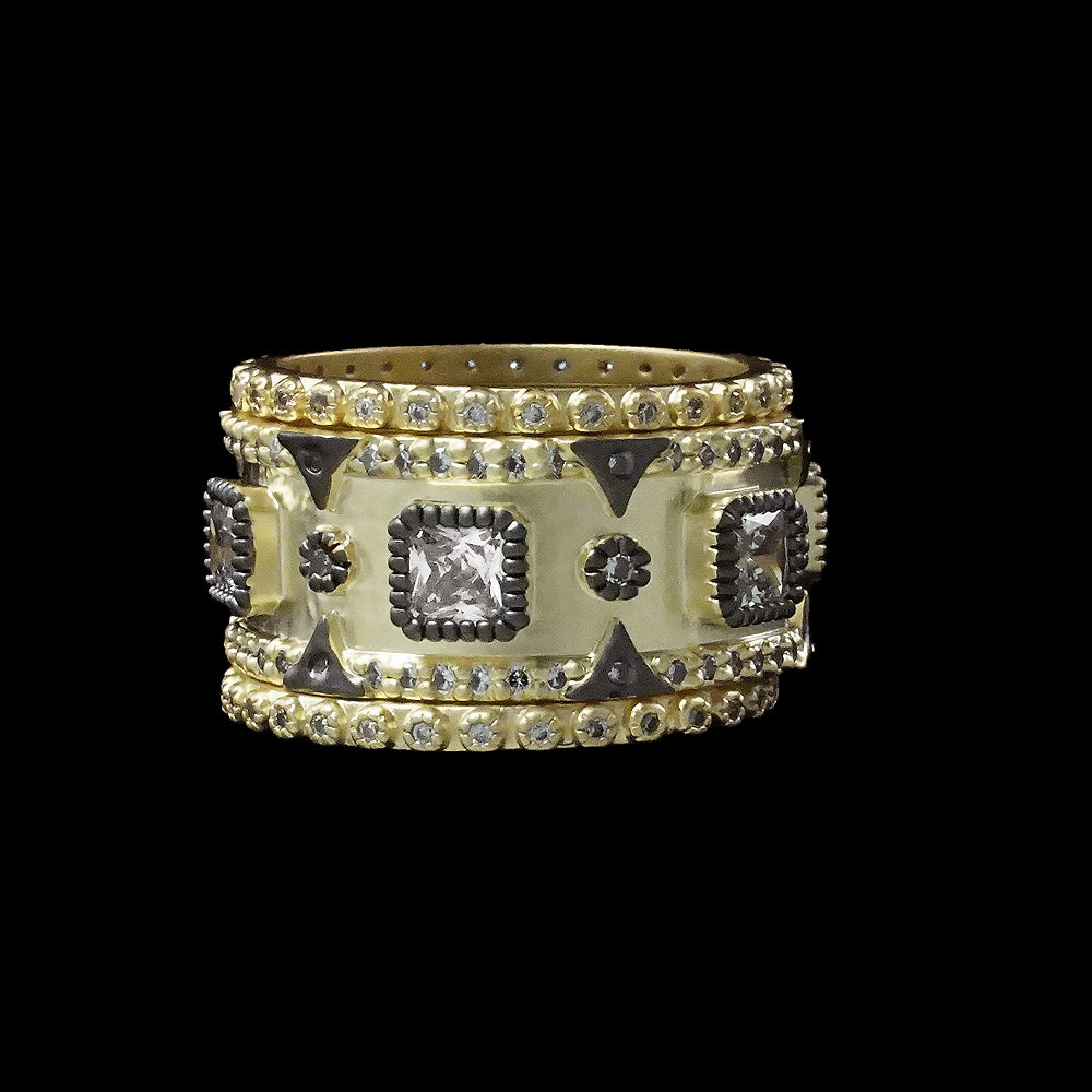 Gold and Silver Ring Set