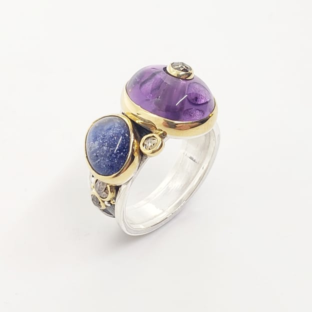 Amethyst and Diamond Ring