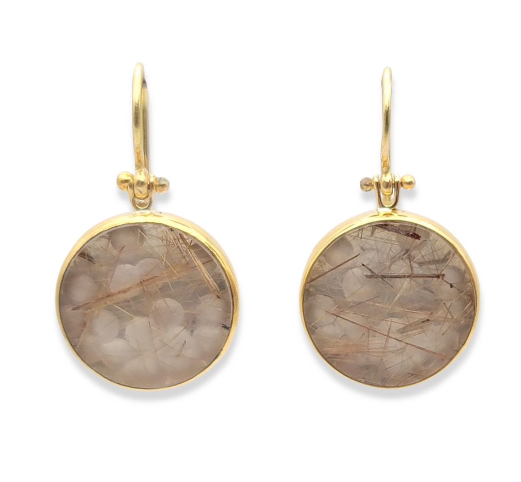 Rutilated Quartz Earrings
