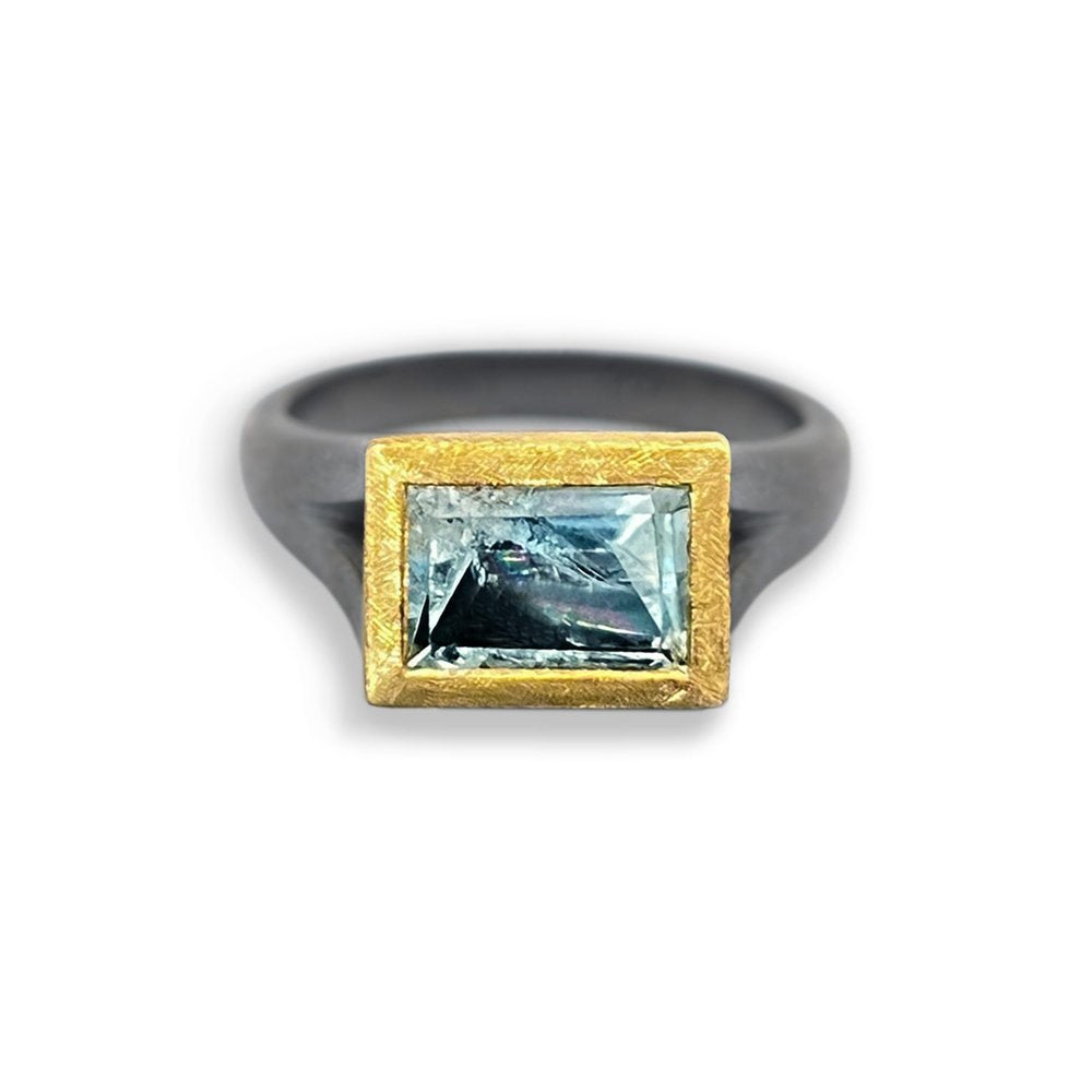 Aquamarine Mirror Ring
