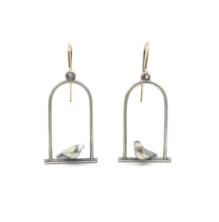 Perched Bird Earrings