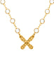 AUSTRIAN CRYSTAL PETITE FRENCH KISS NECKLACE GOLD