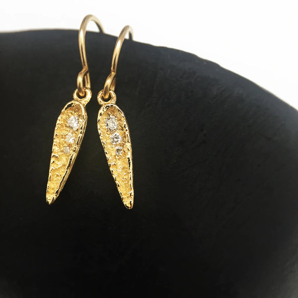 Mini Moss Spear Earrings