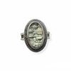 Carved Prasiolite Ring