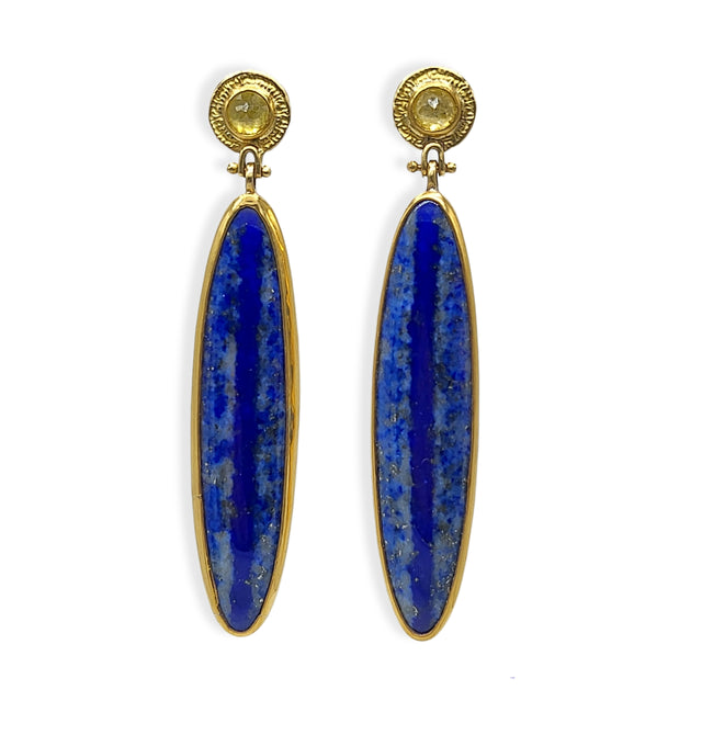 Striped Lapis Earrings