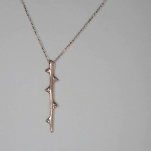 Stem of Thorns Silver Pendant