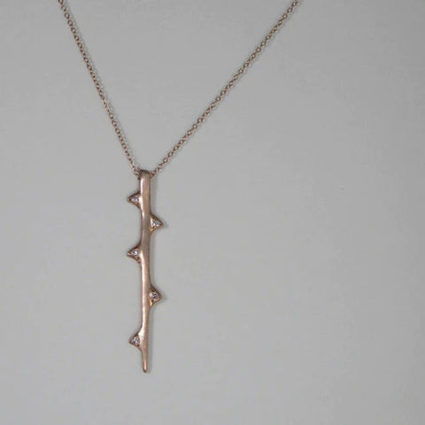Stem of Thorns Silver Pendant