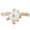 White Pearl Stingray Claw Ring